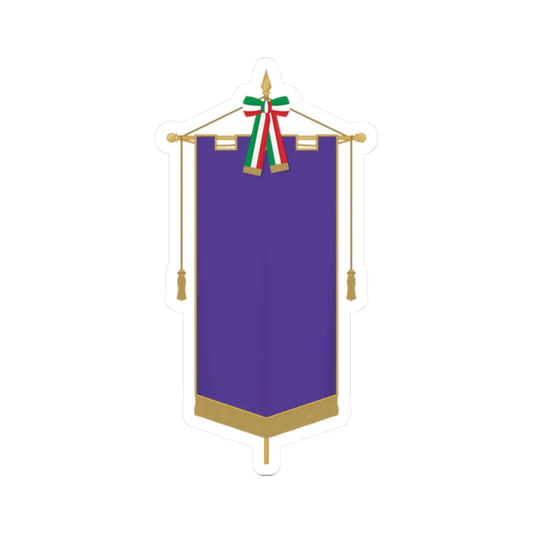 Modello-Gonfalone-Città-v4 (Italy) (Coat of Arms) STICKER Vinyl Kiss-Cut Decal 2 Inch White - The Sticker Space