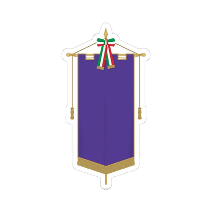 Modello-Gonfalone-Città-v4 (Italy) (Coat of Arms) STICKER Vinyl Kiss-Cut Decal 4 Inch White - The Sticker Space