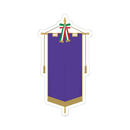 Modello-Gonfalone-Città-v4 (Italy) (Coat of Arms) STICKER Vinyl Kiss-Cut Decal 6 Inch White - The Sticker Space