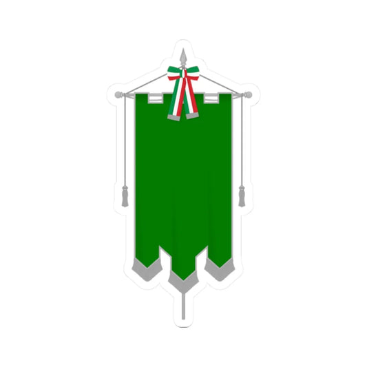 Modello-Gonfalone-Comune-v1 (Italy) (Coat of Arms) STICKER Vinyl Kiss-Cut Decal 2 Inch White - The Sticker Space