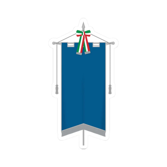 Modello-Gonfalone-Comune-v3 (Italy) (Coat of Arms) STICKER Vinyl Kiss-Cut Decal 2 Inch White - The Sticker Space