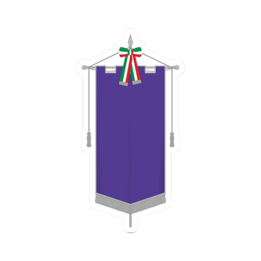 Modello-Gonfalone-Comune-v4 (Italy) (Coat of Arms) STICKER Vinyl Kiss-Cut Decal 2 Inch White - The Sticker Space