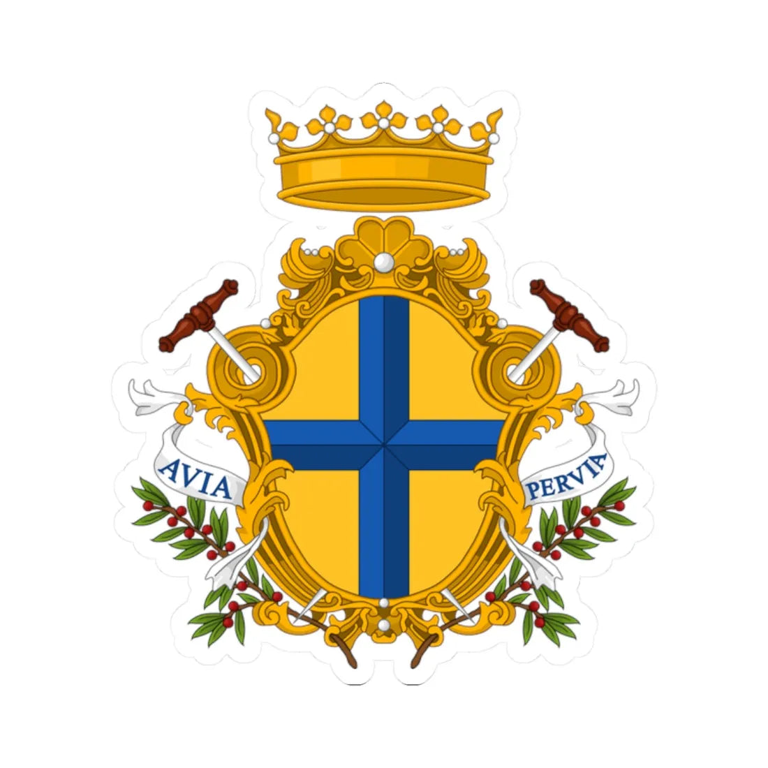 Modena-Stemma (Italy) (Coat of Arms) STICKER Vinyl Kiss-Cut Decal 2 Inch White - The Sticker Space