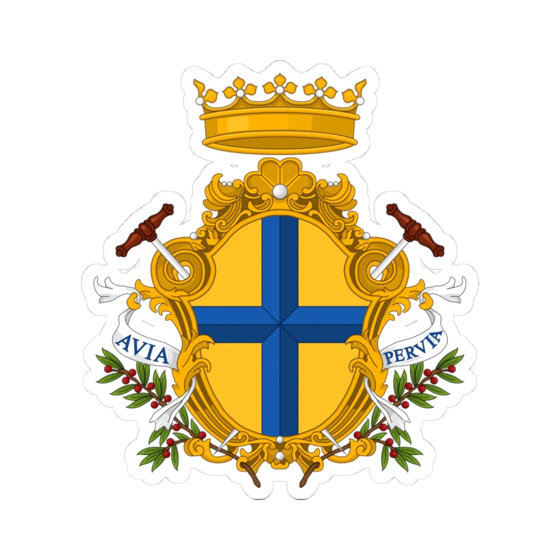 Modena-Stemma (Italy) (Coat of Arms) STICKER Vinyl Kiss-Cut Decal 3 Inch White - The Sticker Space