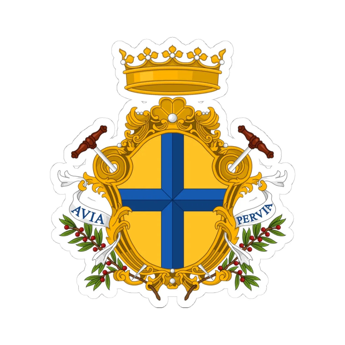 Modena-Stemma (Italy) (Coat of Arms) STICKER Vinyl Kiss-Cut Decal 4 Inch White - The Sticker Space