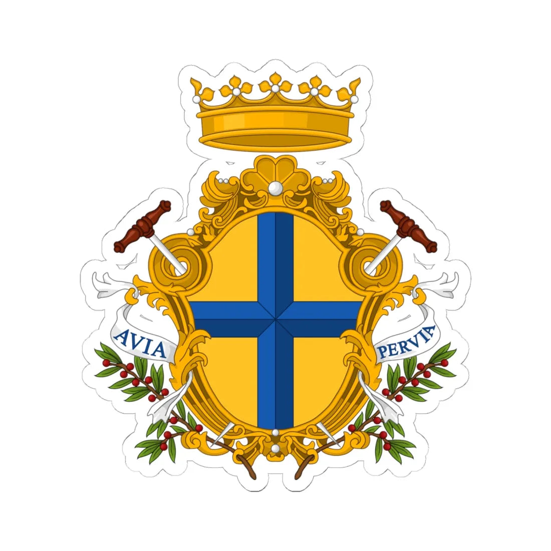 Modena-Stemma (Italy) (Coat of Arms) STICKER Vinyl Kiss-Cut Decal 6 Inch White - The Sticker Space