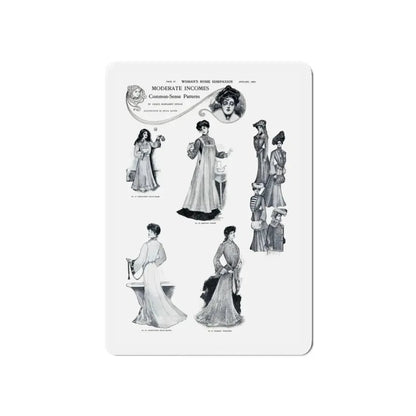 Moderate Incomes Common-Sense Patterns, Woman's Home Companion, January 1903 (Magazine Illustration) Refrigerator Magnet - The Sticker Space