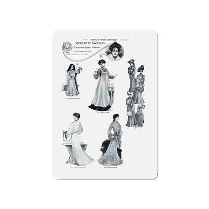 Moderate Incomes Common-Sense Patterns, Woman's Home Companion, January 1903 (Magazine Illustration) Refrigerator Magnet - The Sticker Space