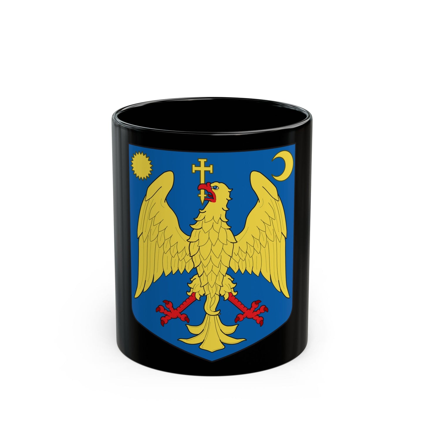 Modern coat of arms of Wallachia - Black Coffee Mug-11oz-The Sticker Space