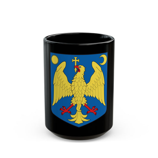 Modern coat of arms of Wallachia - Black Coffee Mug-15oz-The Sticker Space