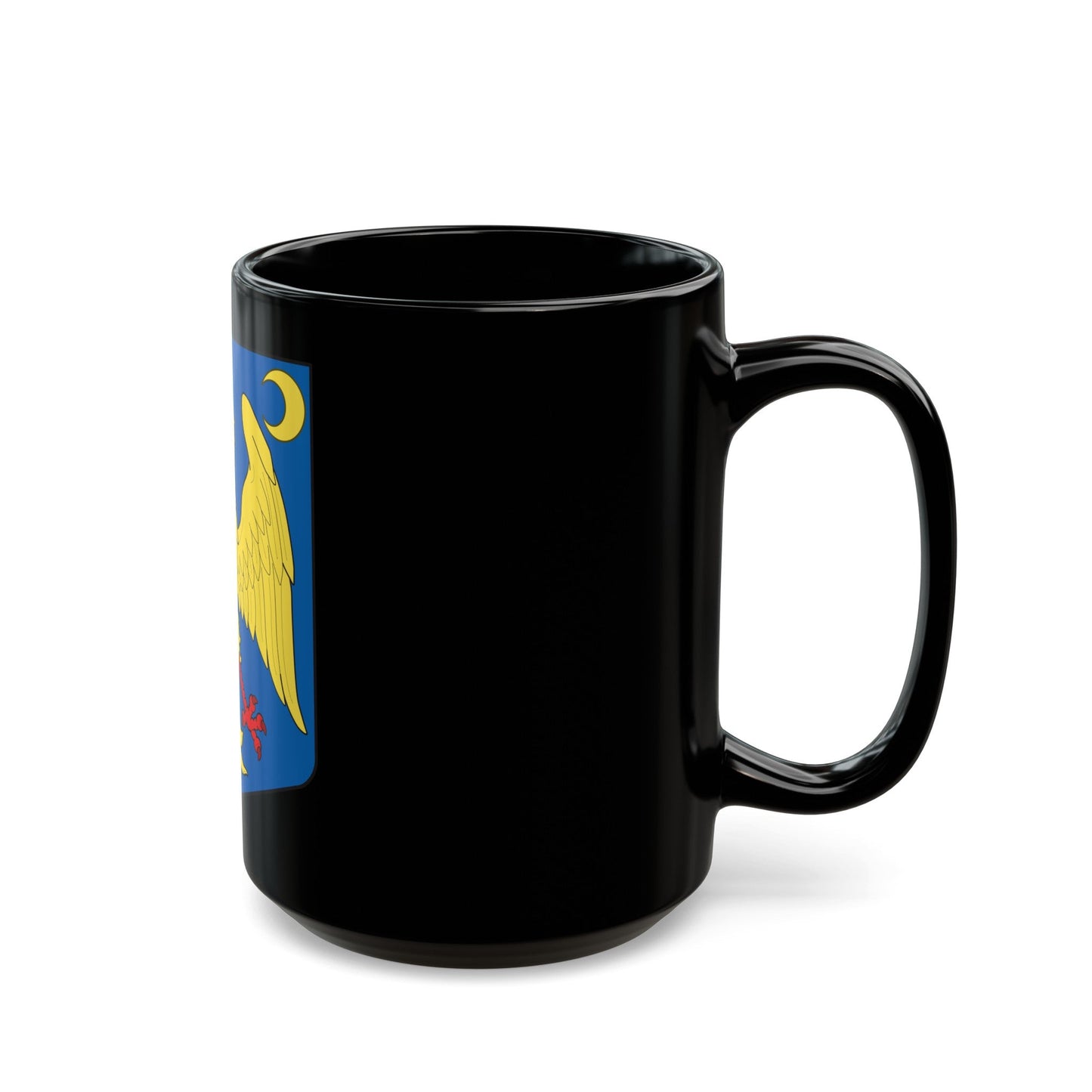 Modern coat of arms of Wallachia - Black Coffee Mug-The Sticker Space