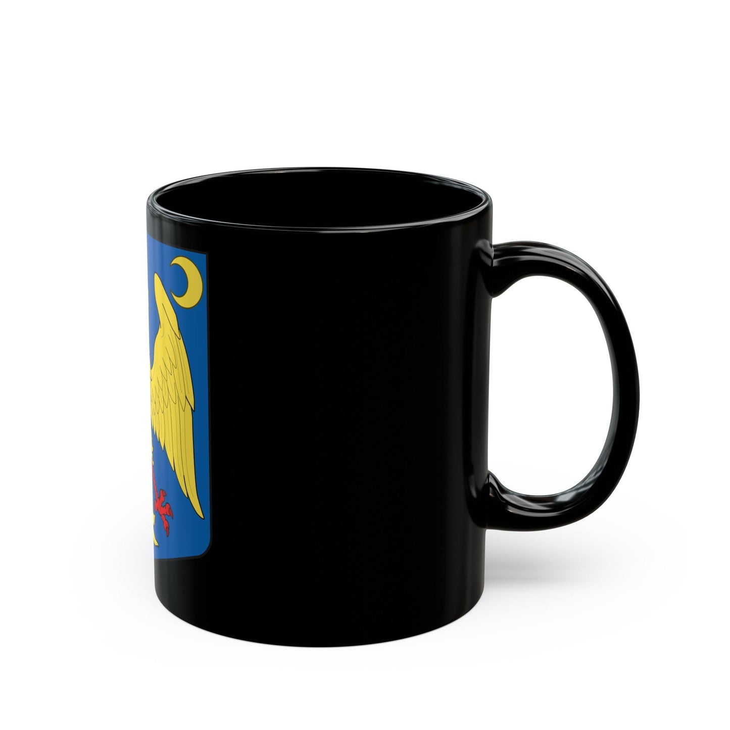 Modern coat of arms of Wallachia - Black Coffee Mug-The Sticker Space