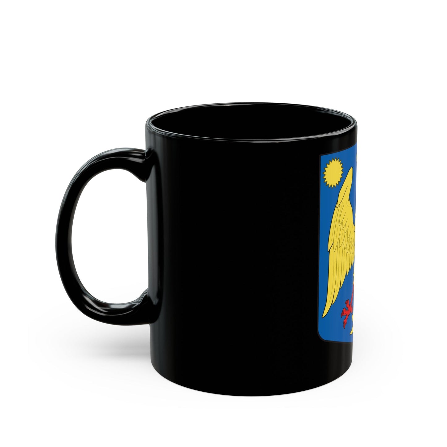 Modern coat of arms of Wallachia - Black Coffee Mug-The Sticker Space