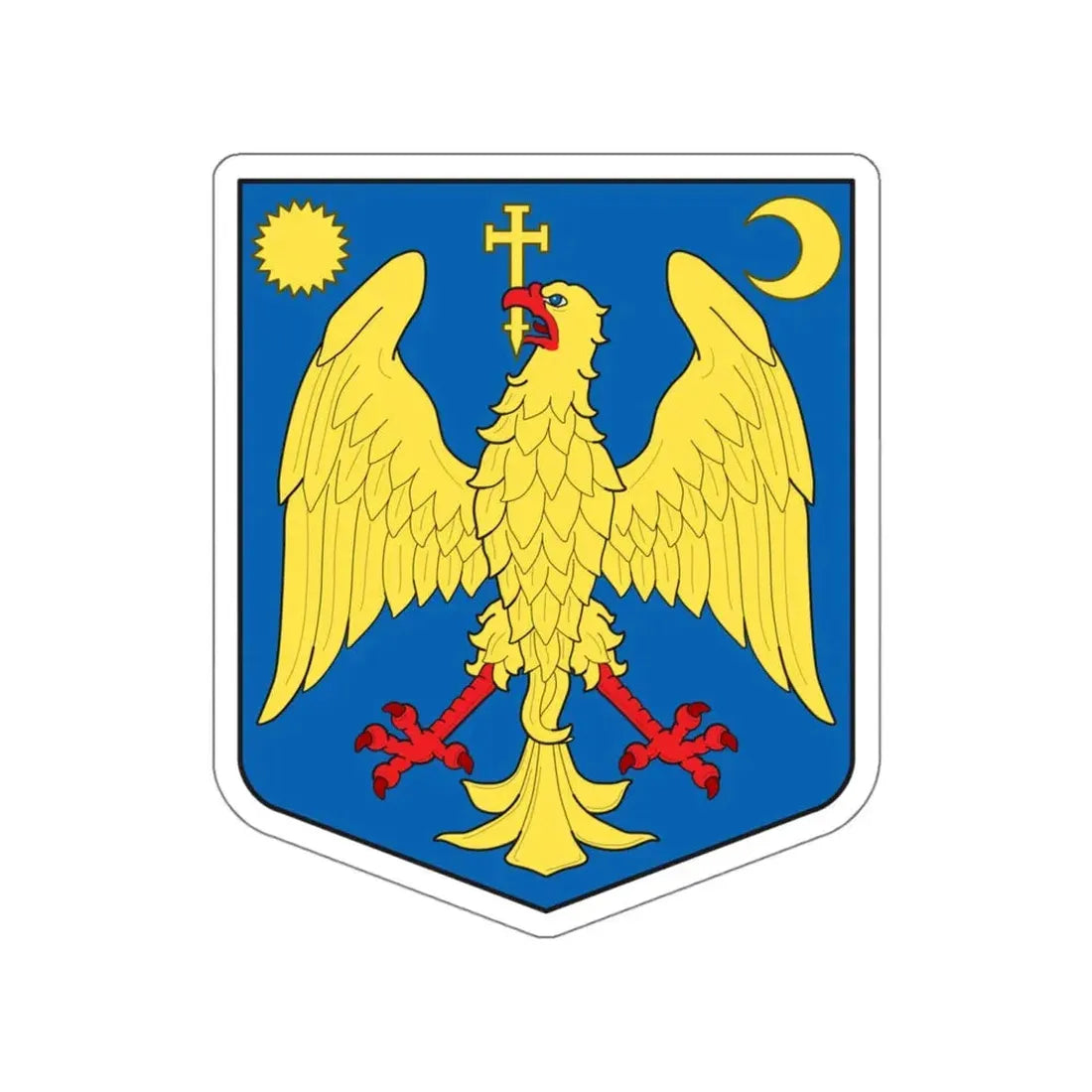 Modern coat of arms of Wallachia STICKER Vinyl Die-Cut Decal 4 Inch - The Sticker Space