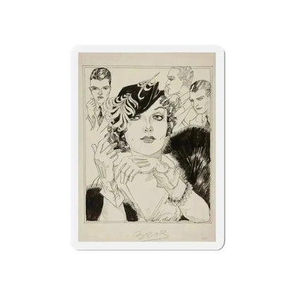 Modern Mona Lisa (1934) (Magazine Illustration) Refrigerator Magnet 6 Inch - The Sticker Space