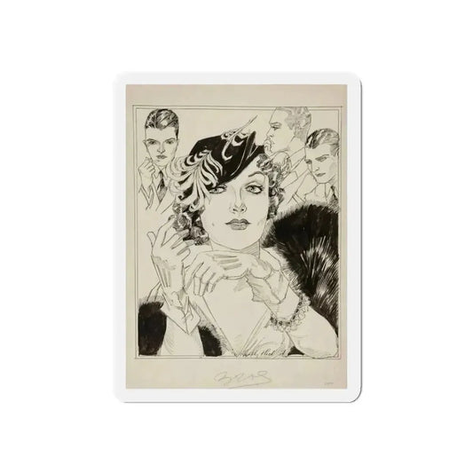 Modern Mona Lisa (1934) (Magazine Illustration) Refrigerator Magnet 6 Inch - The Sticker Space