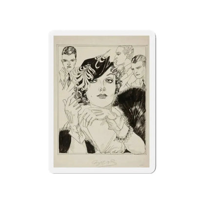 Modern Mona Lisa (1934) (Magazine Illustration) Refrigerator Magnet - The Sticker Space