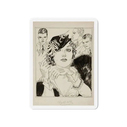 Modern Mona Lisa (1934) (Magazine Illustration) Refrigerator Magnet - The Sticker Space