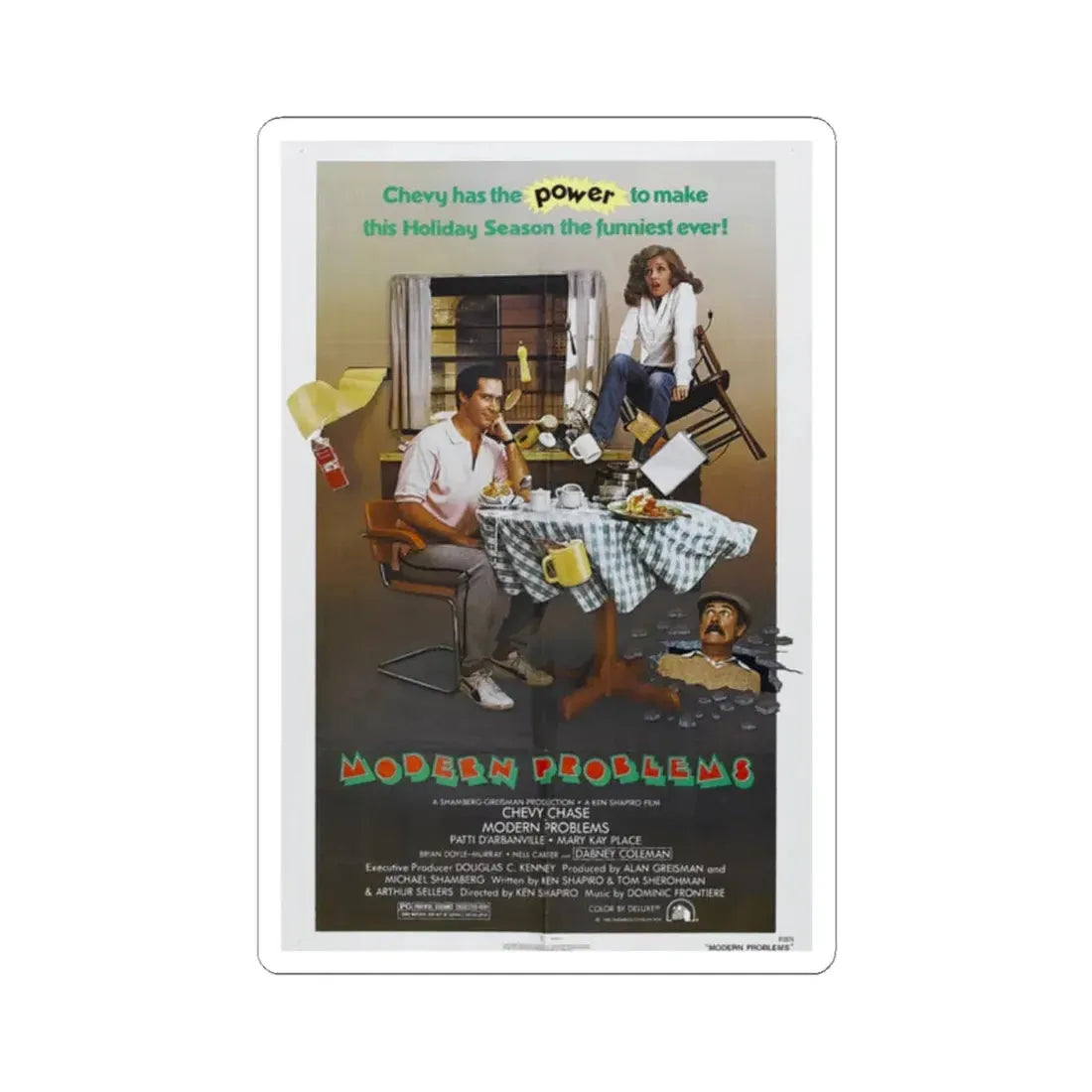 Modern Problems 1981 Movie Poster - STICKER Vinyl Kiss-Cut Decal 2 Inch White - The Sticker Space