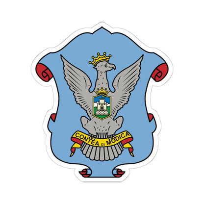 Modica-Stemma (Italy) (Coat of Arms) STICKER Vinyl Kiss-Cut Decal 6 Inch White - The Sticker Space