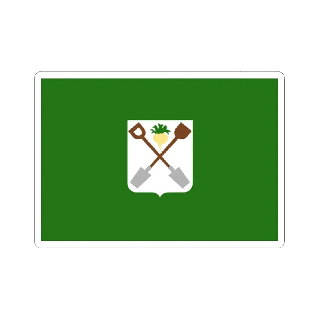 Moerbeke vlag (Belgium) STICKER Vinyl Kiss-Cut Decal 2 Inch White - The Sticker Space