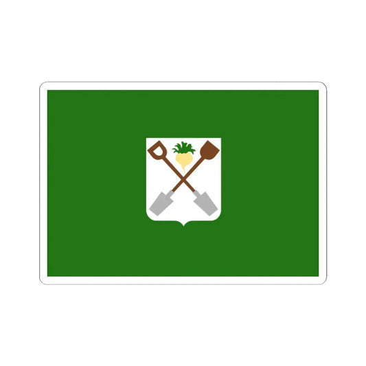 Moerbeke vlag (Belgium) STICKER Vinyl Kiss-Cut Decal 2 Inch White - The Sticker Space