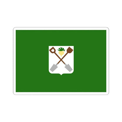 Moerbeke vlag (Belgium) STICKER Vinyl Kiss-Cut Decal 4 Inch White - The Sticker Space