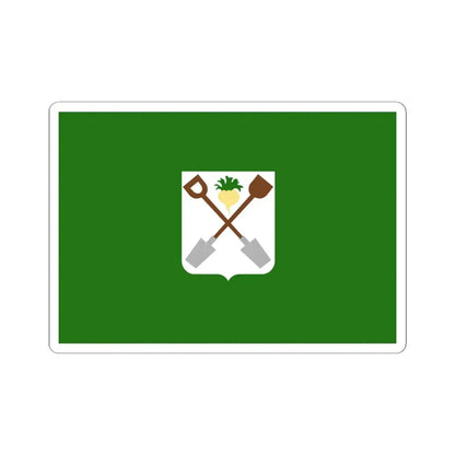 Moerbeke vlag (Belgium) STICKER Vinyl Kiss-Cut Decal 6 Inch White - The Sticker Space