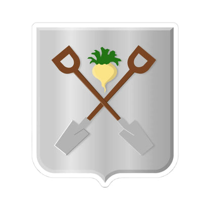 Moerbeke wapen (Belgium) (Coat of Arms) STICKER Vinyl Kiss-Cut Decal 4 Inch White - The Sticker Space