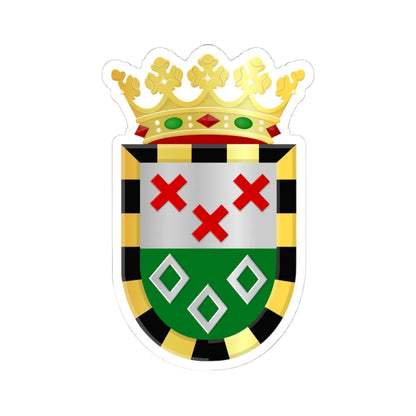 Moerdijk wapen (Netherlands) (Coat of Arms) STICKER Vinyl Kiss-Cut Decal 4 Inch White - The Sticker Space