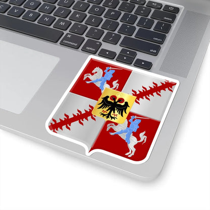 Moeskroen wapen (Belgium) (Coat of Arms) STICKER Vinyl Kiss-Cut Decal - The Sticker Space