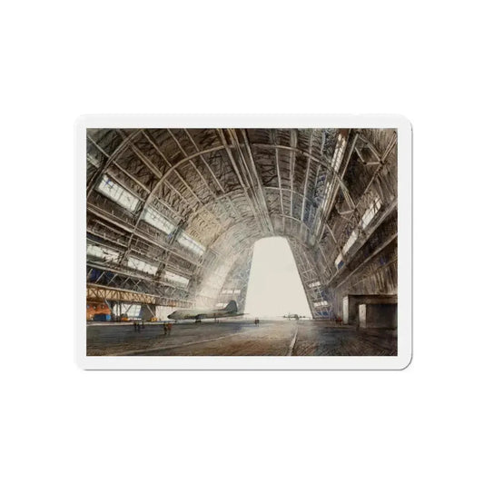 Moffett Field Naval Air Station (Magazine Illustration) Refrigerator Magnet 6 Inch - The Sticker Space