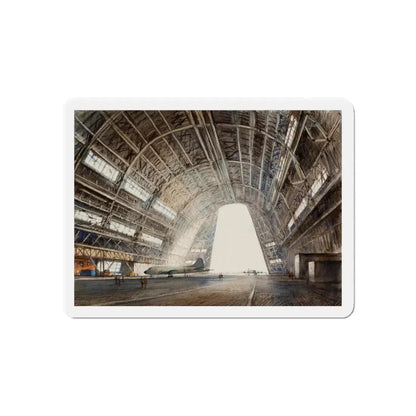 Moffett Field Naval Air Station (Magazine Illustration) Refrigerator Magnet - The Sticker Space