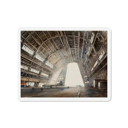 Moffett Field Naval Air Station (Magazine Illustration) Refrigerator Magnet - The Sticker Space
