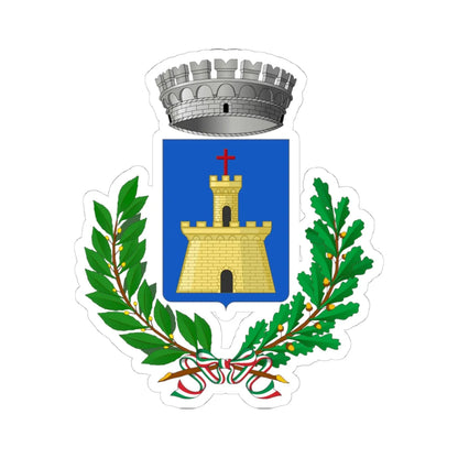 Mogliano-Stemma (Italy) (Coat of Arms) STICKER Vinyl Kiss-Cut Decal 4 Inch White - The Sticker Space