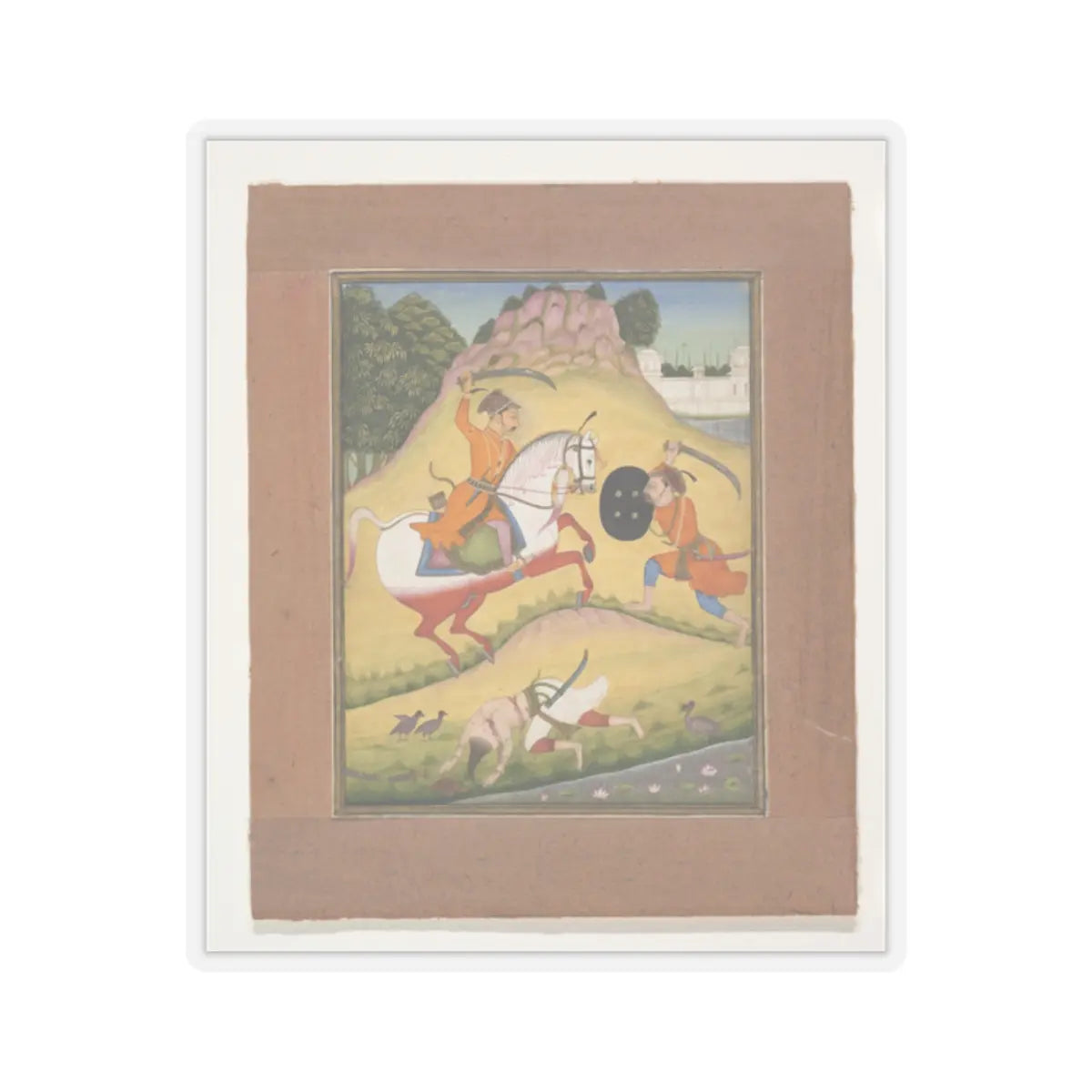 Mohamed - Nata Ragina- Folio from a ragamala series (Garland of Musical Modes) - 1714 v1 - STICKER Vinyl Kiss-Cut Decal