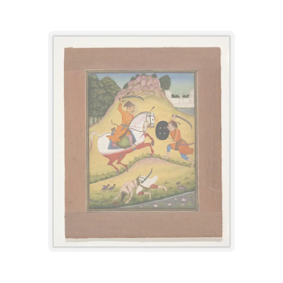 Mohamed - Nata Ragina- Folio from a ragamala series (Garland of Musical Modes) - 1714 v1 - STICKER Vinyl Kiss-Cut Decal
