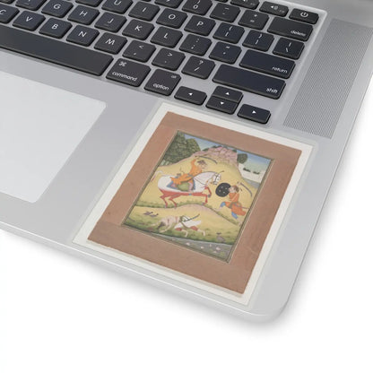 Mohamed - Nata Ragina- Folio from a ragamala series (Garland of Musical Modes) - 1714 v1 - STICKER Vinyl Kiss-Cut Decal