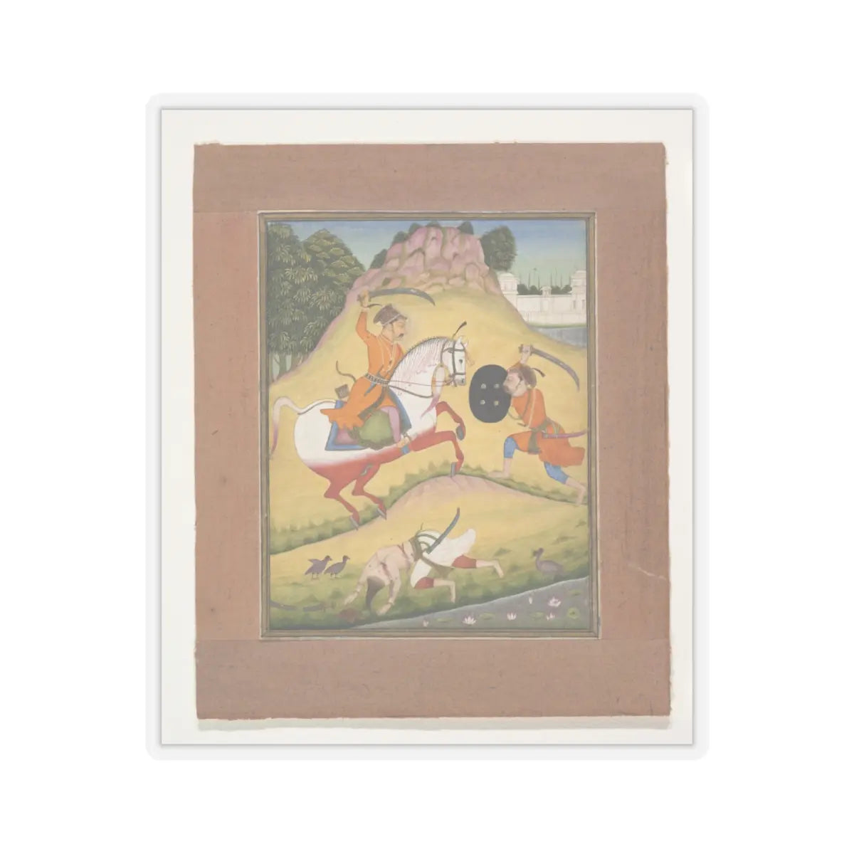 Mohamed - Nata Ragina- Folio from a ragamala series (Garland of Musical Modes) - 1714 v1 - STICKER Vinyl Kiss-Cut Decal