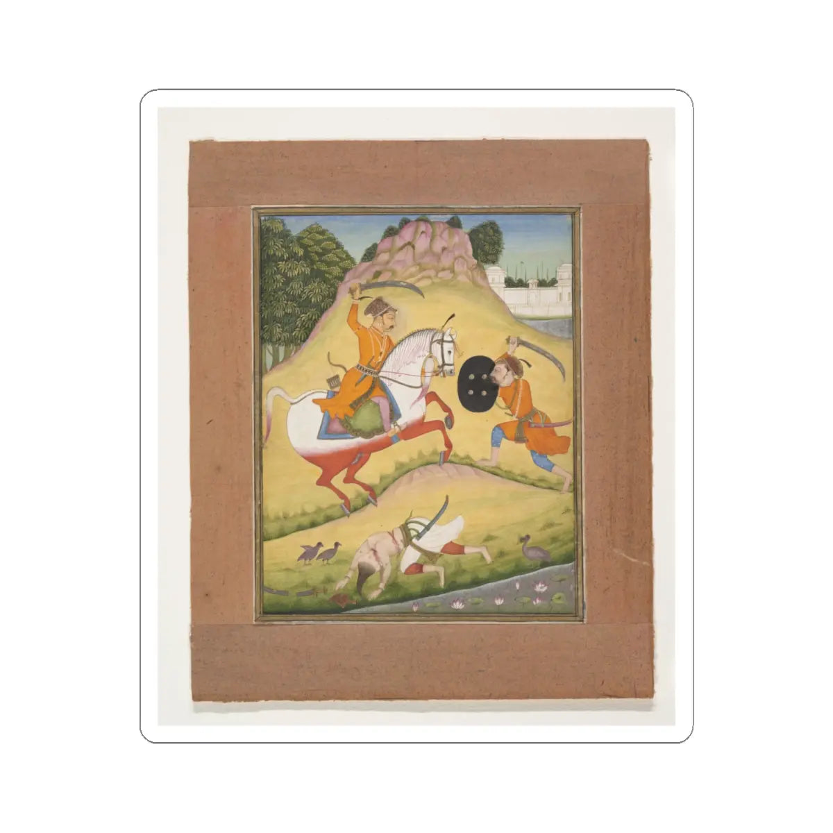 Mohamed - Nata Ragina- Folio from a ragamala series (Garland of Musical Modes) - 1714 v1 - STICKER Vinyl Kiss-Cut Decal