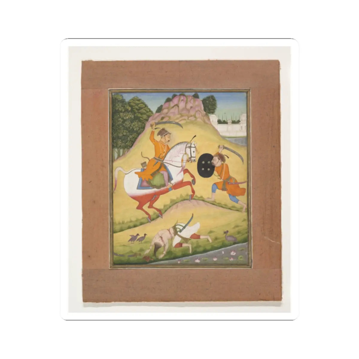 Mohamed - Nata Ragina- Folio from a ragamala series (Garland of Musical Modes) - 1714 v1 - STICKER Vinyl Kiss-Cut Decal