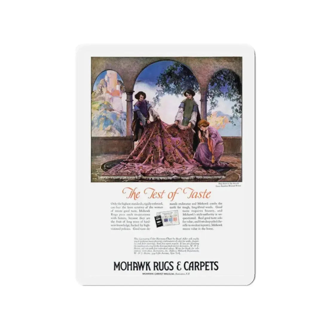 Mohawk Rugs ad, Good Housekeeping, September 1927 (Magazine Illustration) Refrigerator Magnet - The Sticker Space