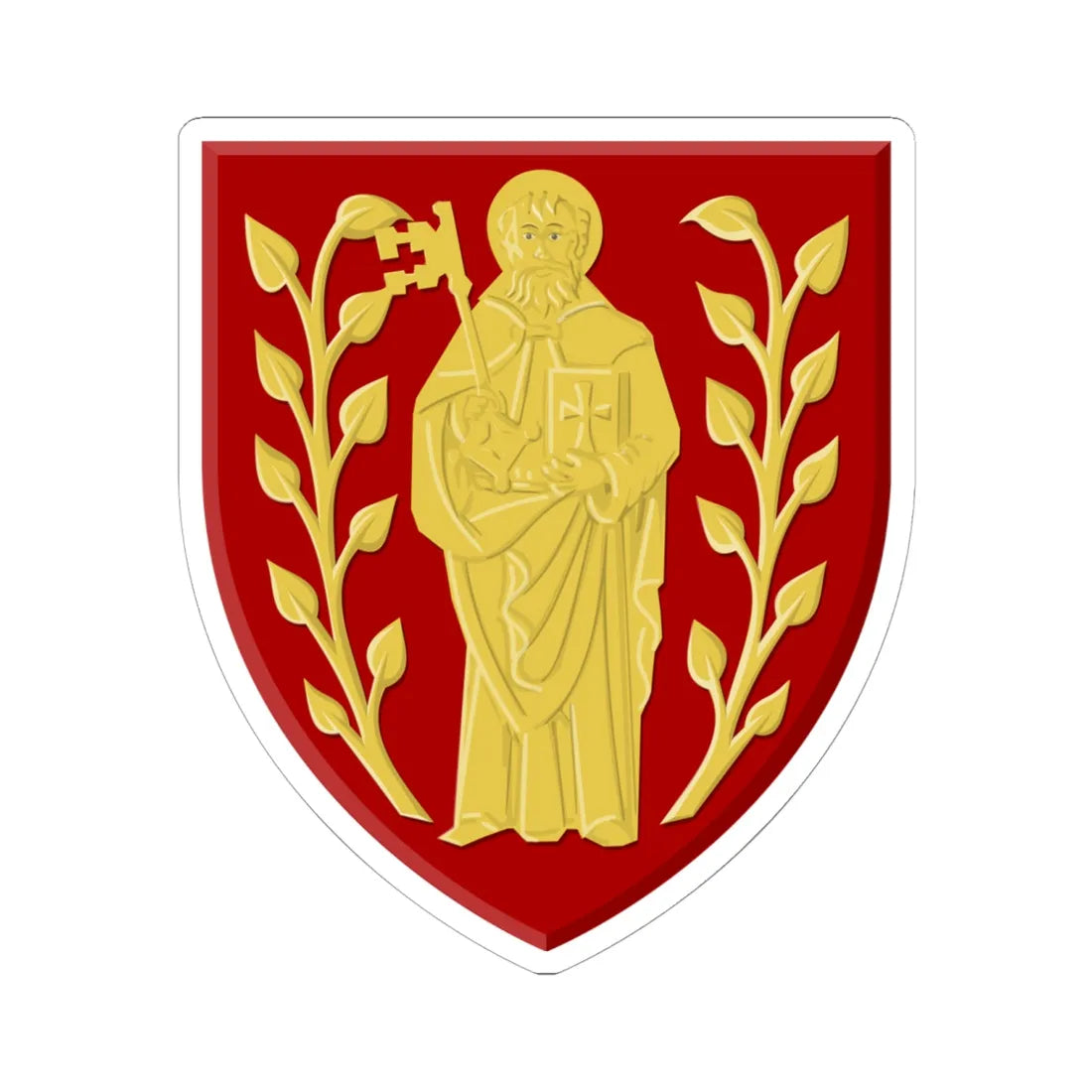 Mol wapen1 (Belgium) (Coat of Arms) STICKER Vinyl Kiss-Cut Decal 6 Inch White - The Sticker Space