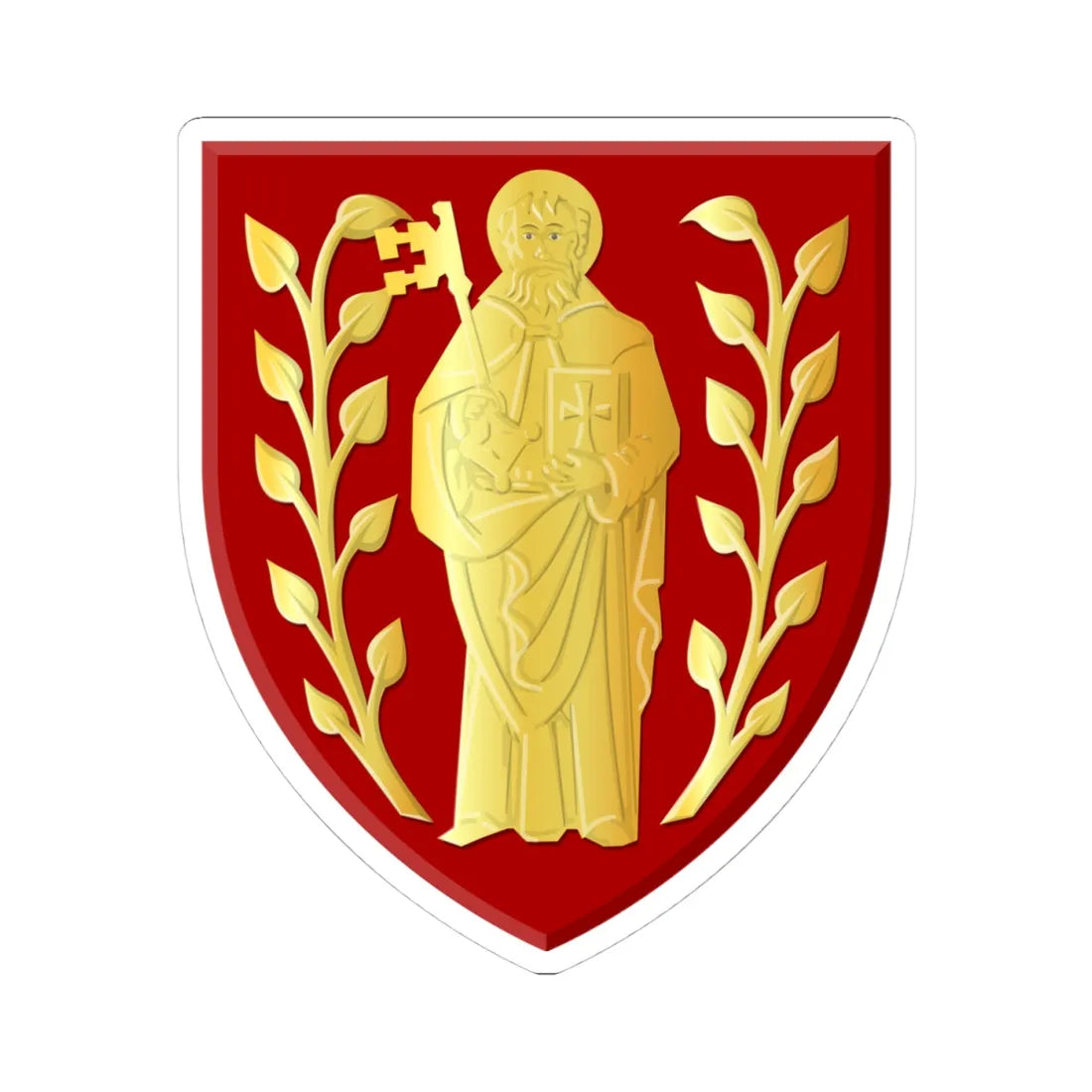 Mol wapen2 (Belgium) (Coat of Arms) STICKER Vinyl Kiss-Cut Decal 4 Inch White - The Sticker Space