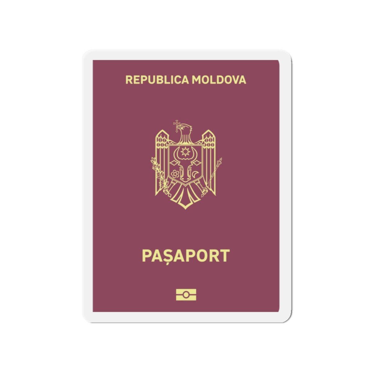 Moldova Passport - Die-Cut Magnet-2" x 2"-The Sticker Space