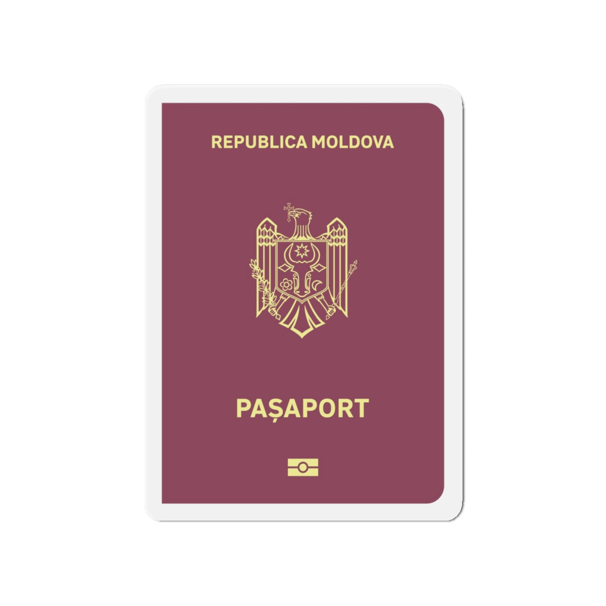 Moldova Passport - Die-Cut Magnet-4" x 4"-The Sticker Space