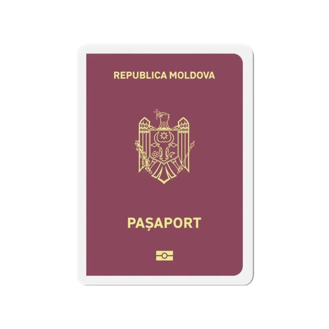 Moldova Passport - Refrigerator Magnet 3 Inch - The Sticker Space