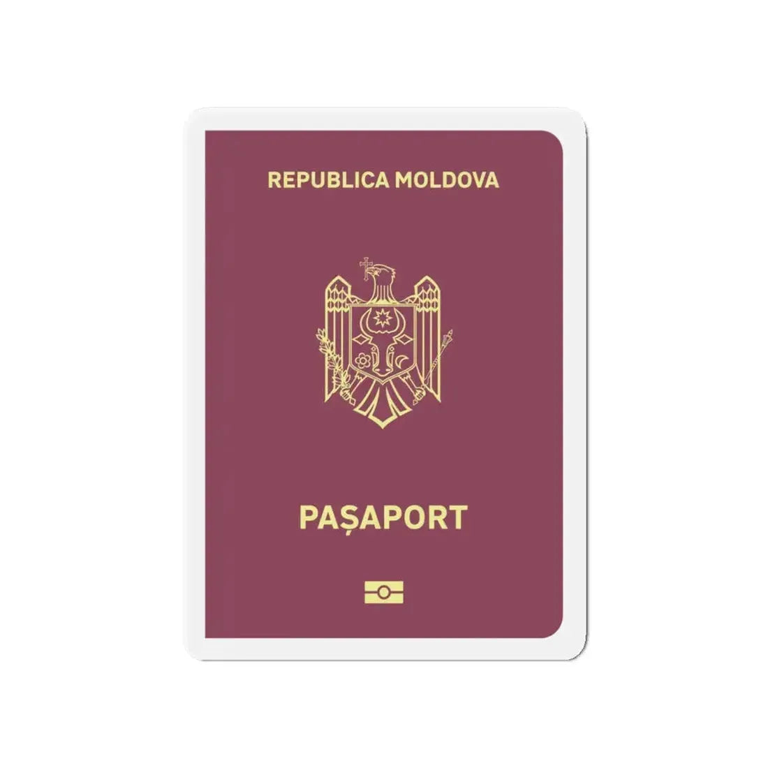 Moldova Passport - Refrigerator Magnet 4 Inch - The Sticker Space