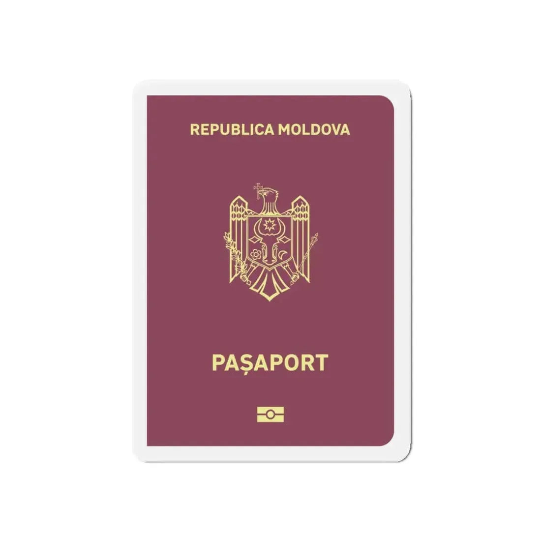 Moldova Passport - Refrigerator Magnet 5 Inch - The Sticker Space