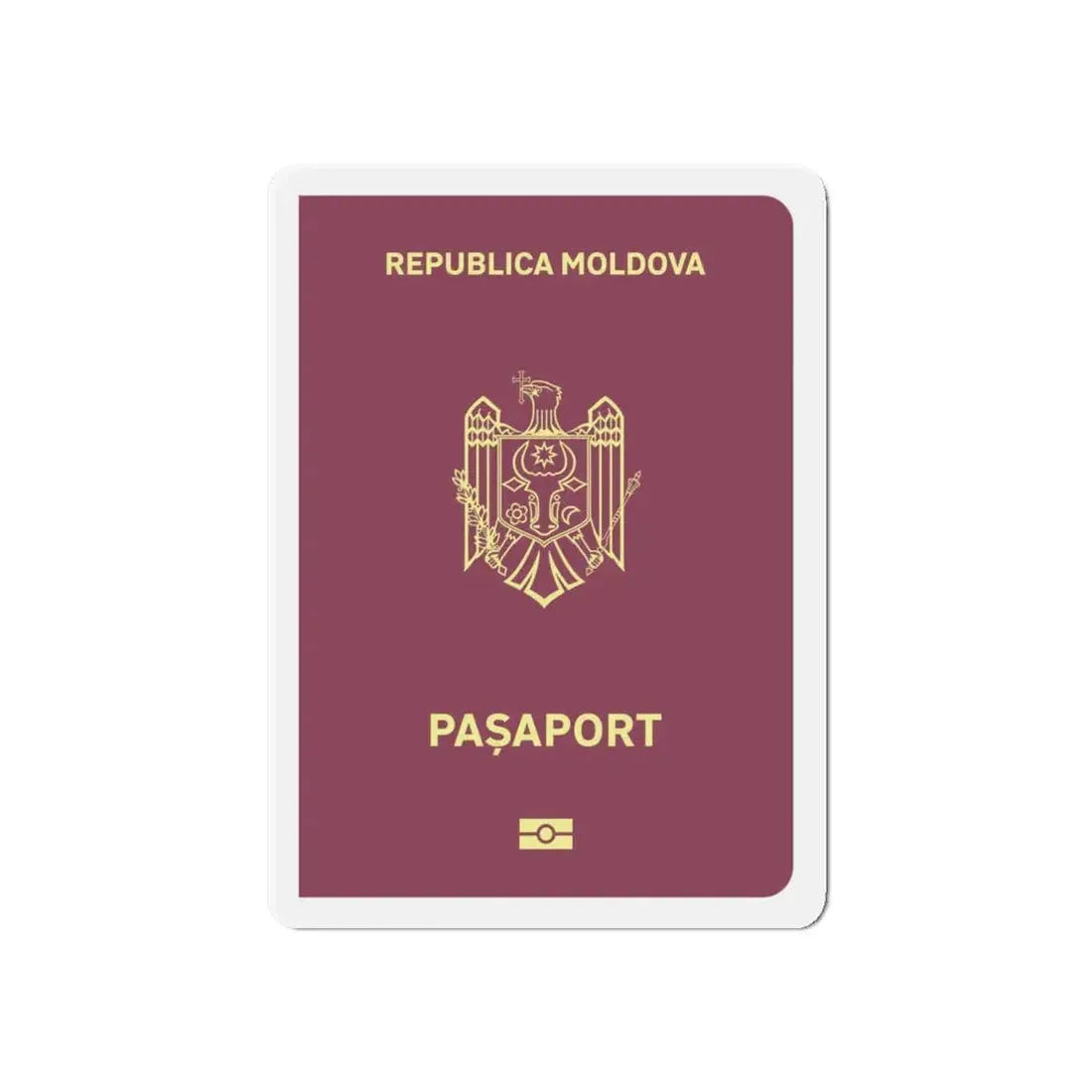 Moldova Passport - Refrigerator Magnet 6 Inch - The Sticker Space